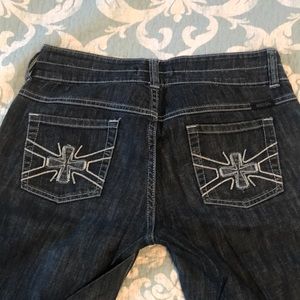Dark boot cut jeans
